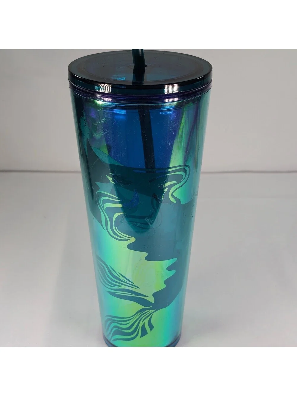 Starbucks 24oz Venti Iridescent Siren Cold Cup Tumbler Teal Purple 011140461 NEW